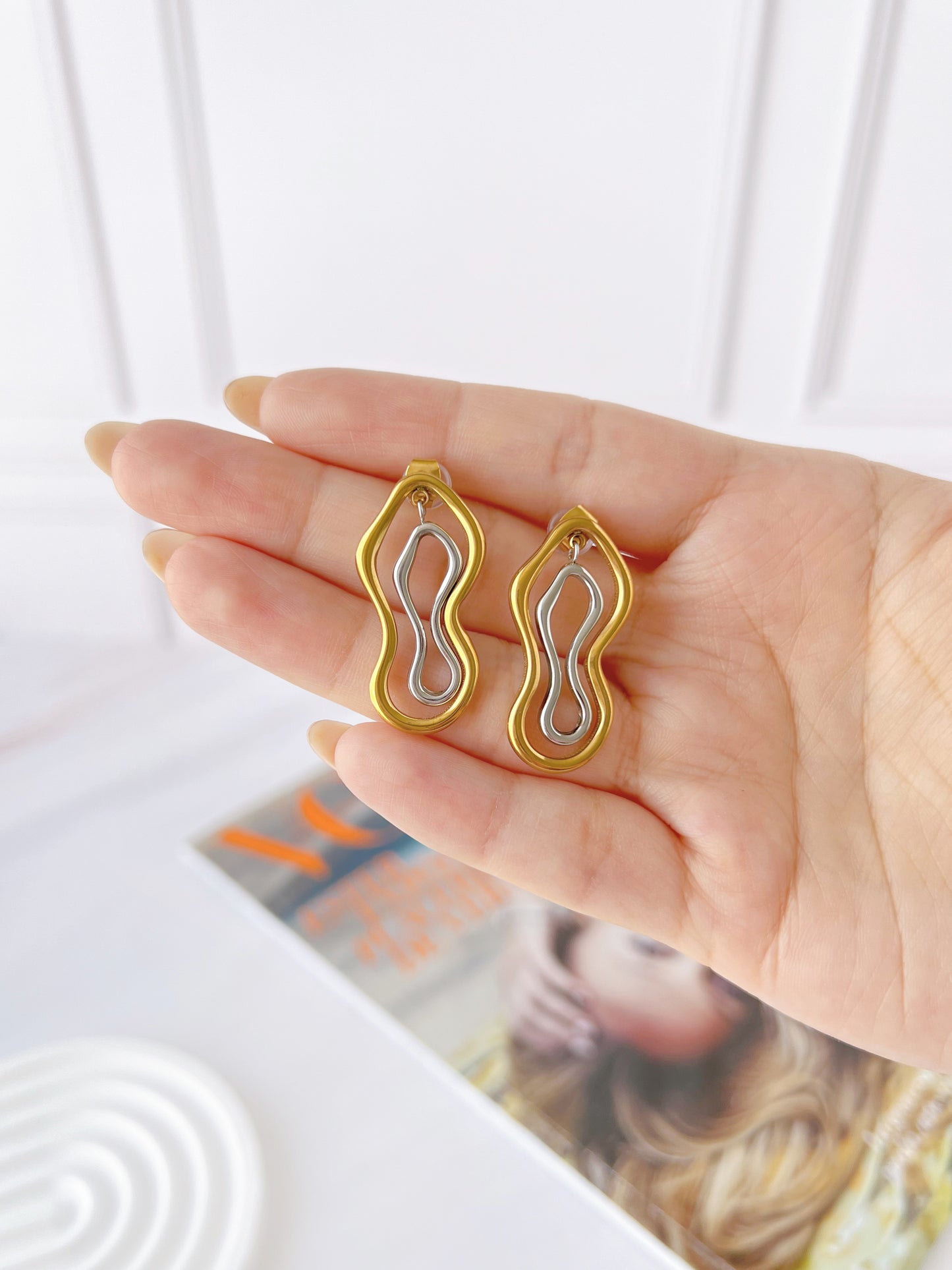 Aretes Mancha Bicolor