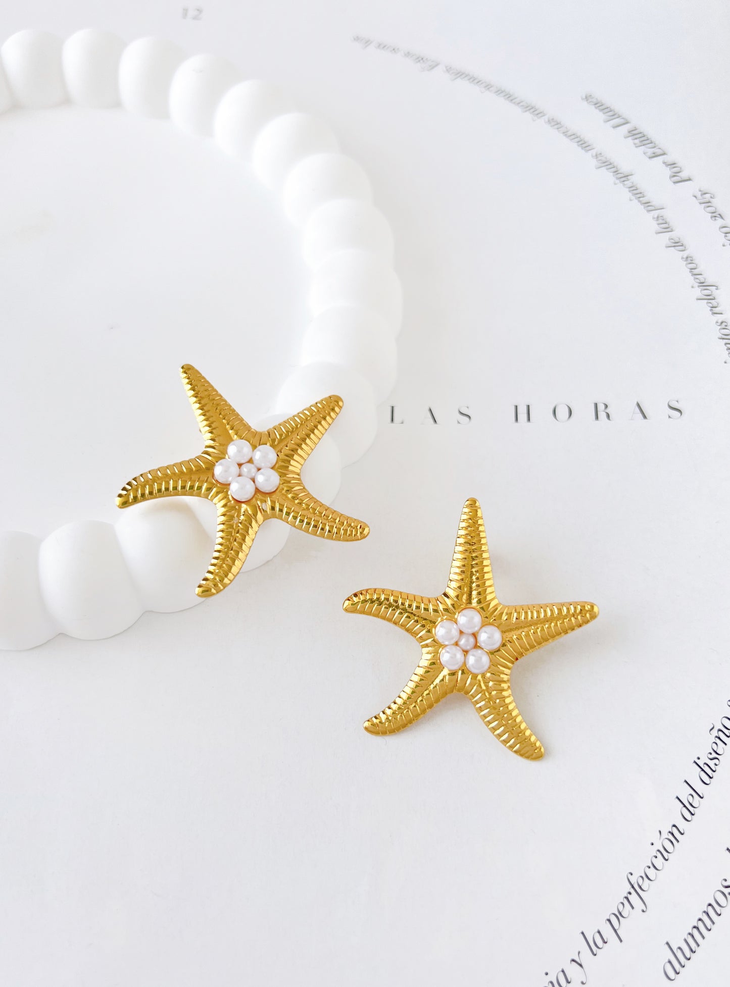 Aretes Estrella Perlas