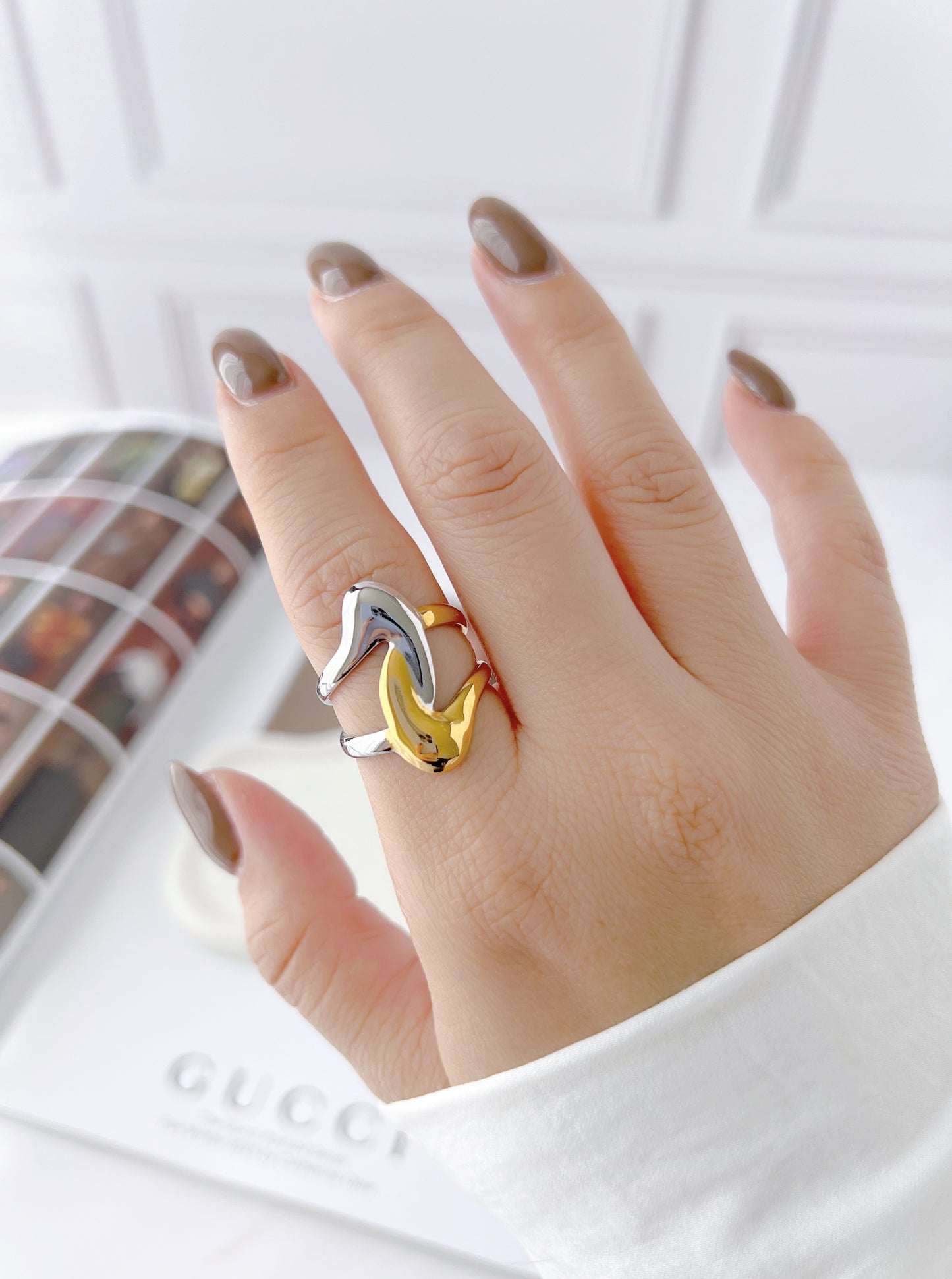 Anillo Entrelazado Bicolor