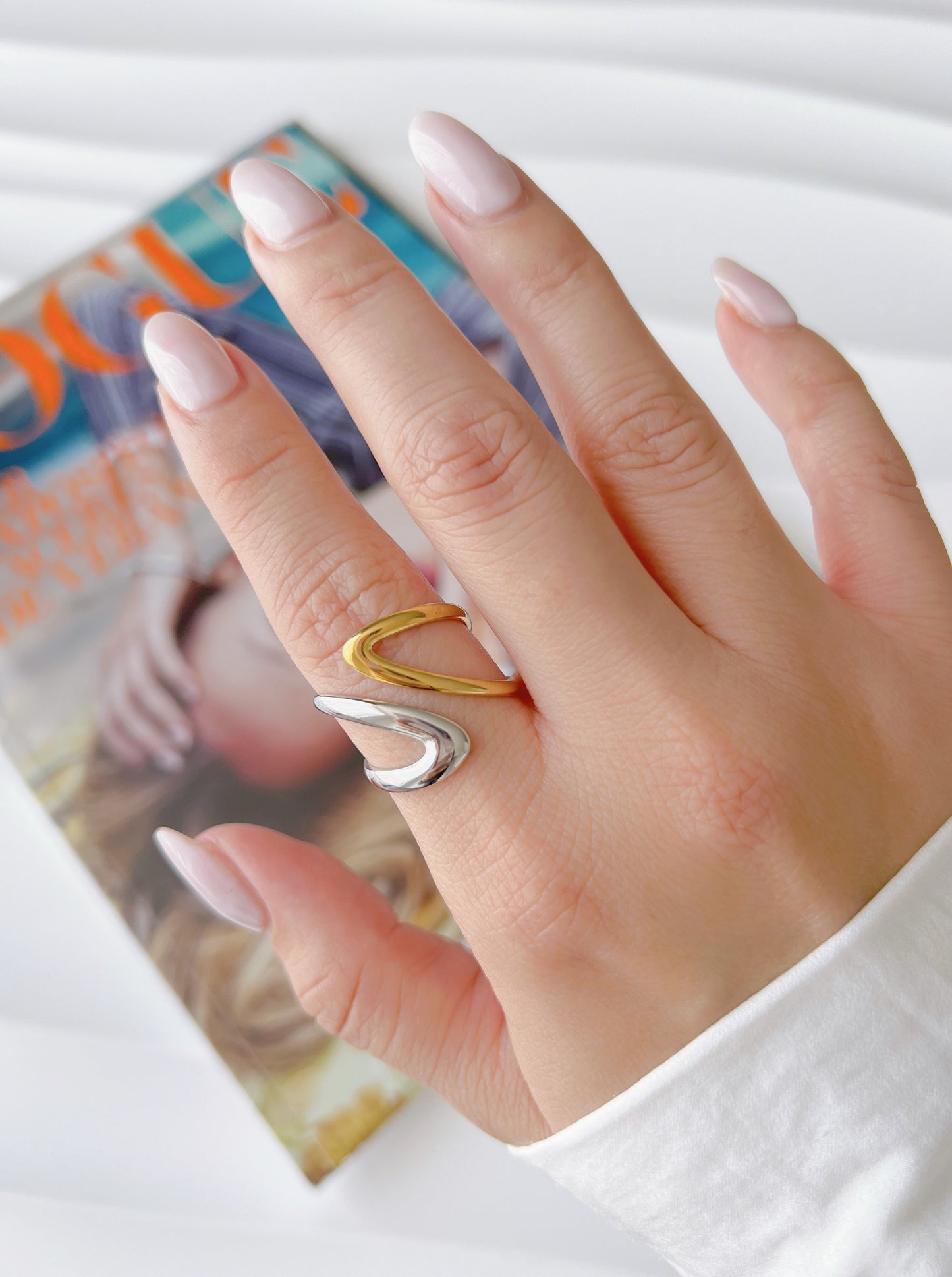 Anillo Zigzag Bicolor
