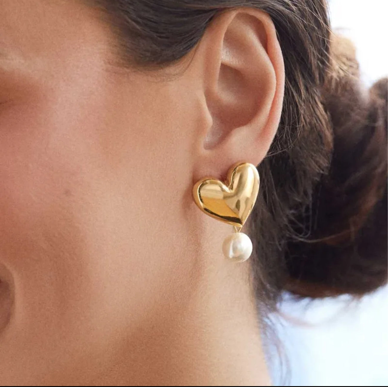 Aretes Corazón y Perla