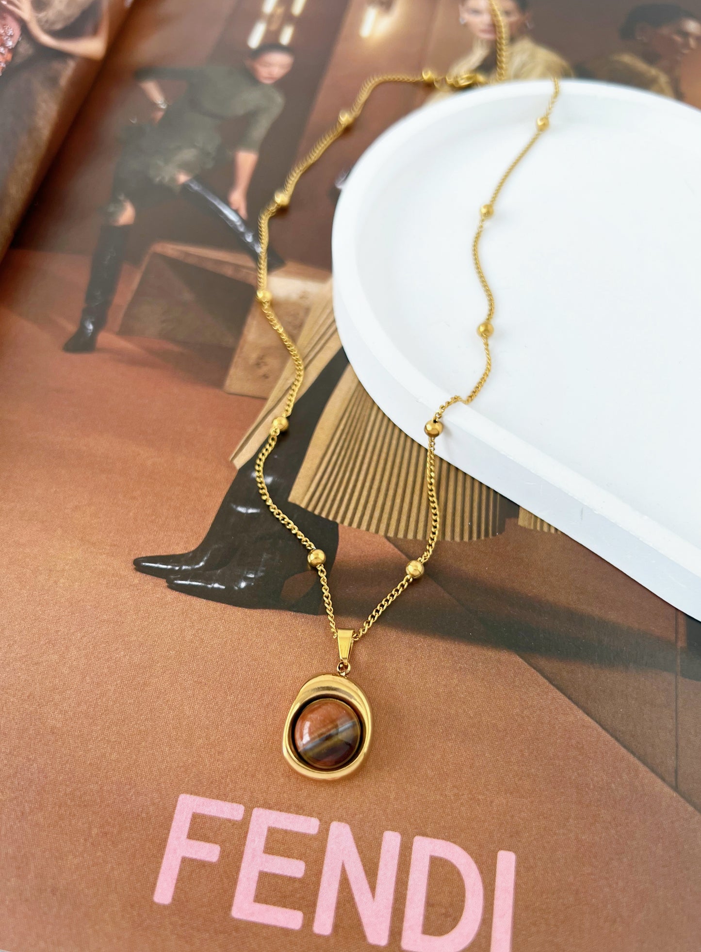 Collar Piedra Café