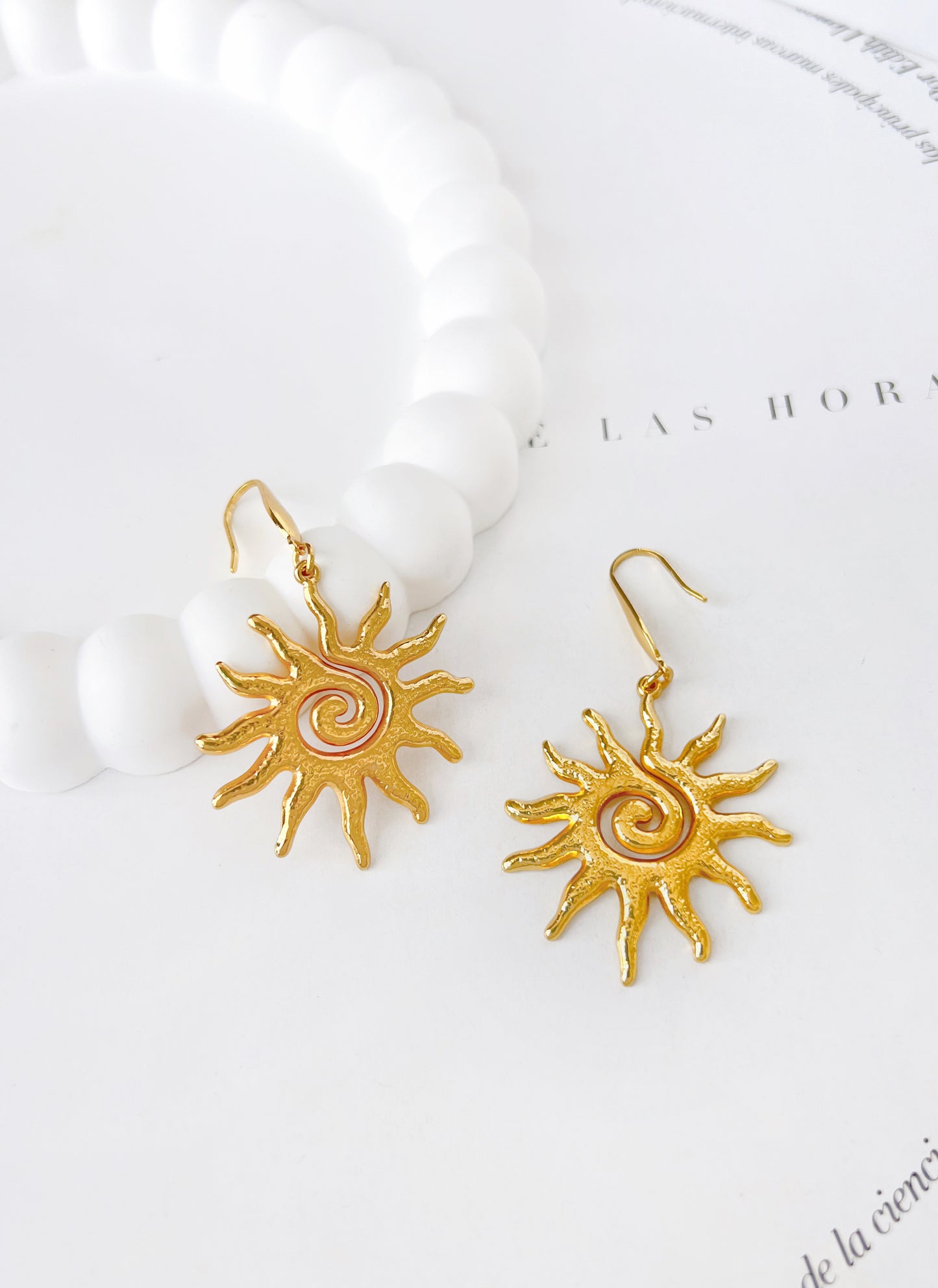 Aretes Sol Colgante