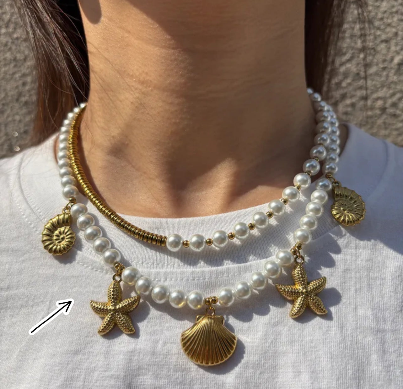 Collar Perlas Marino