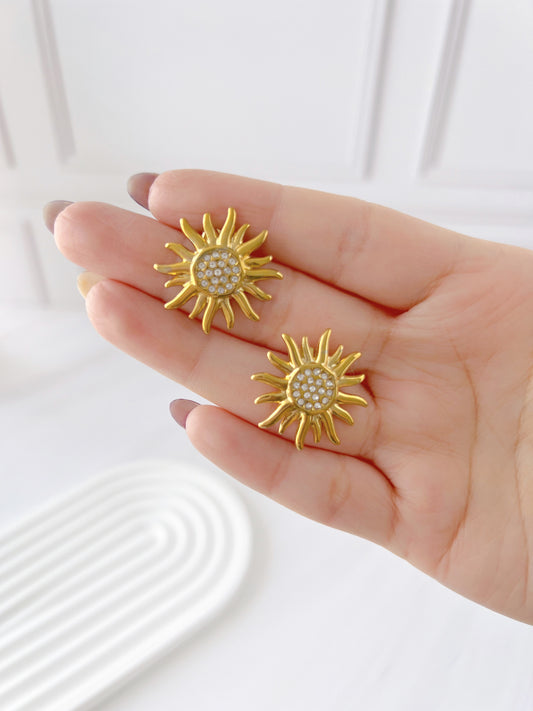 Aretes Sol con Zirconias