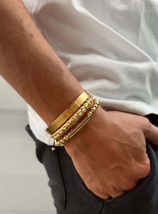 Set de Pulsera y Brazaletes Gold