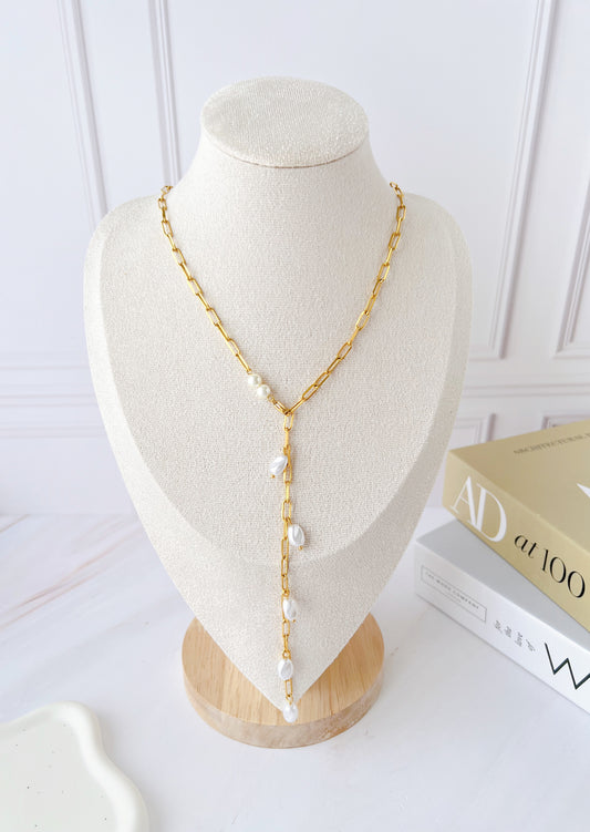 Collar Corbatín Perlas