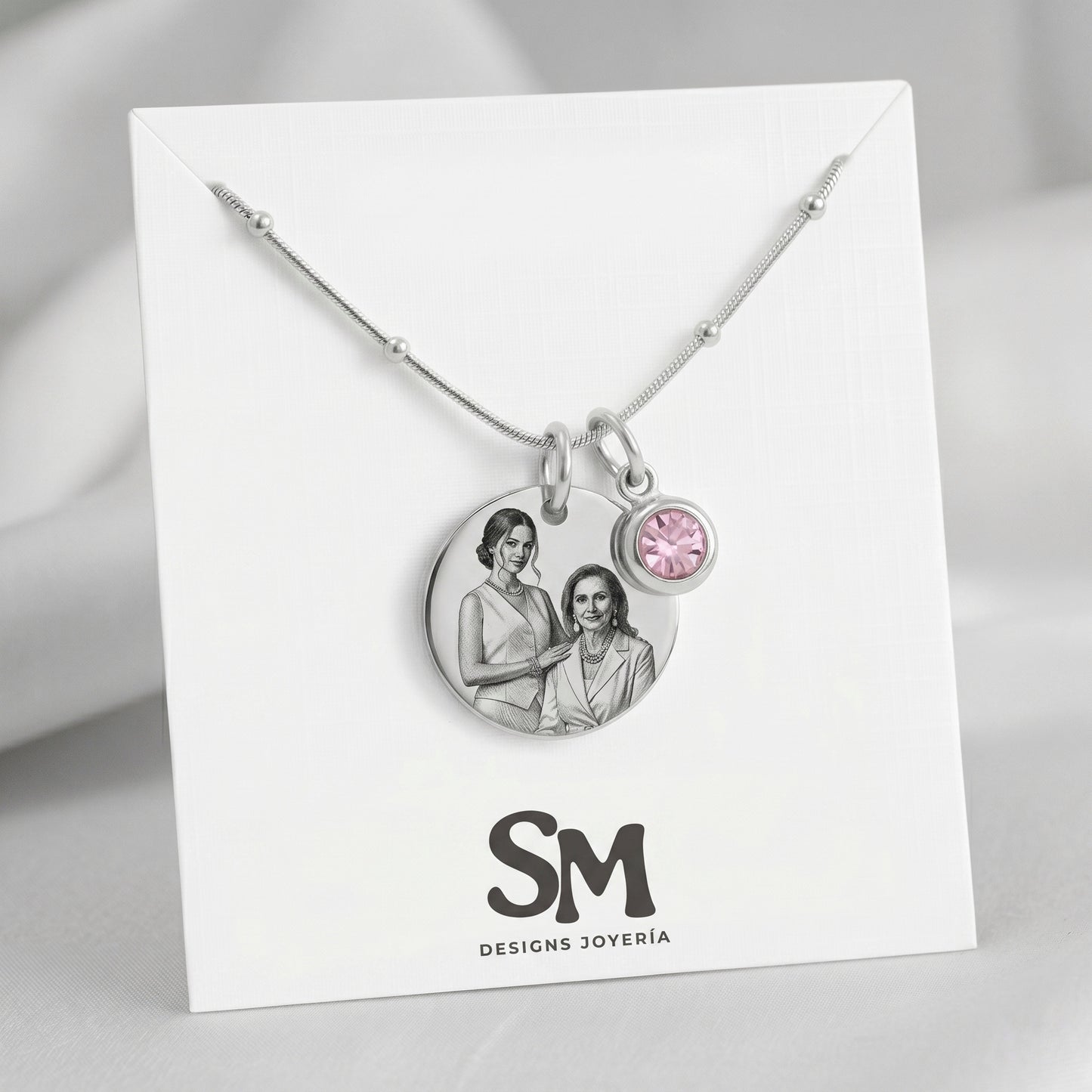 Collar Circular con Zirconia