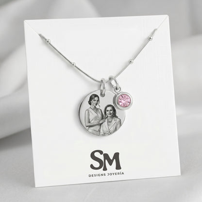 Collar Circular con Zirconia