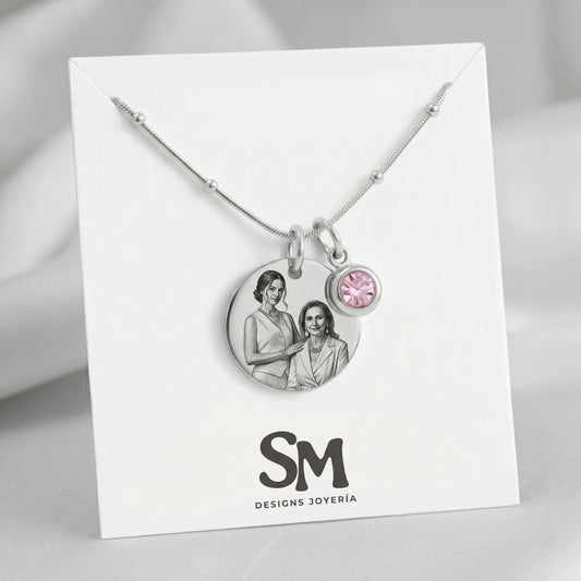 Collar Circular con Zirconia