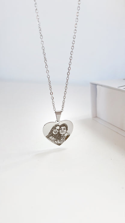 Collar Corazón Personalizado (imagen y/o texto)