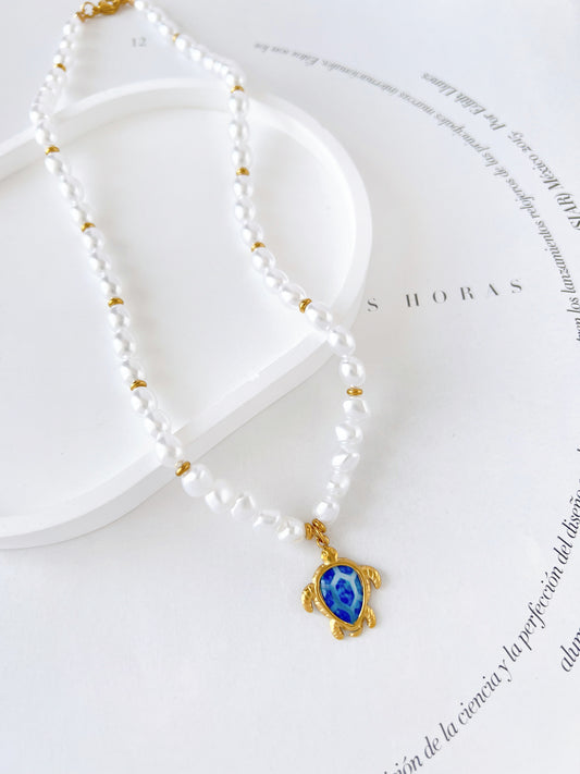 Collar Tortuga Perlas