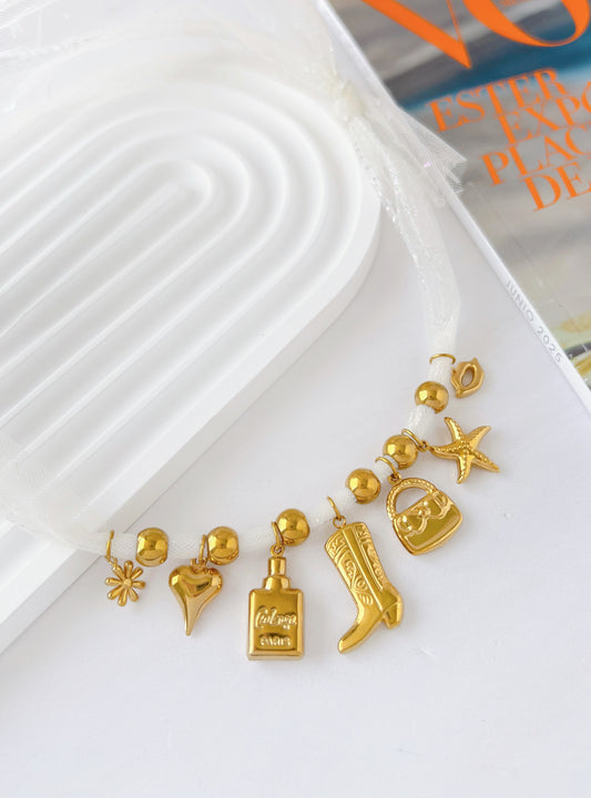 Collar Organza Varios Dijes