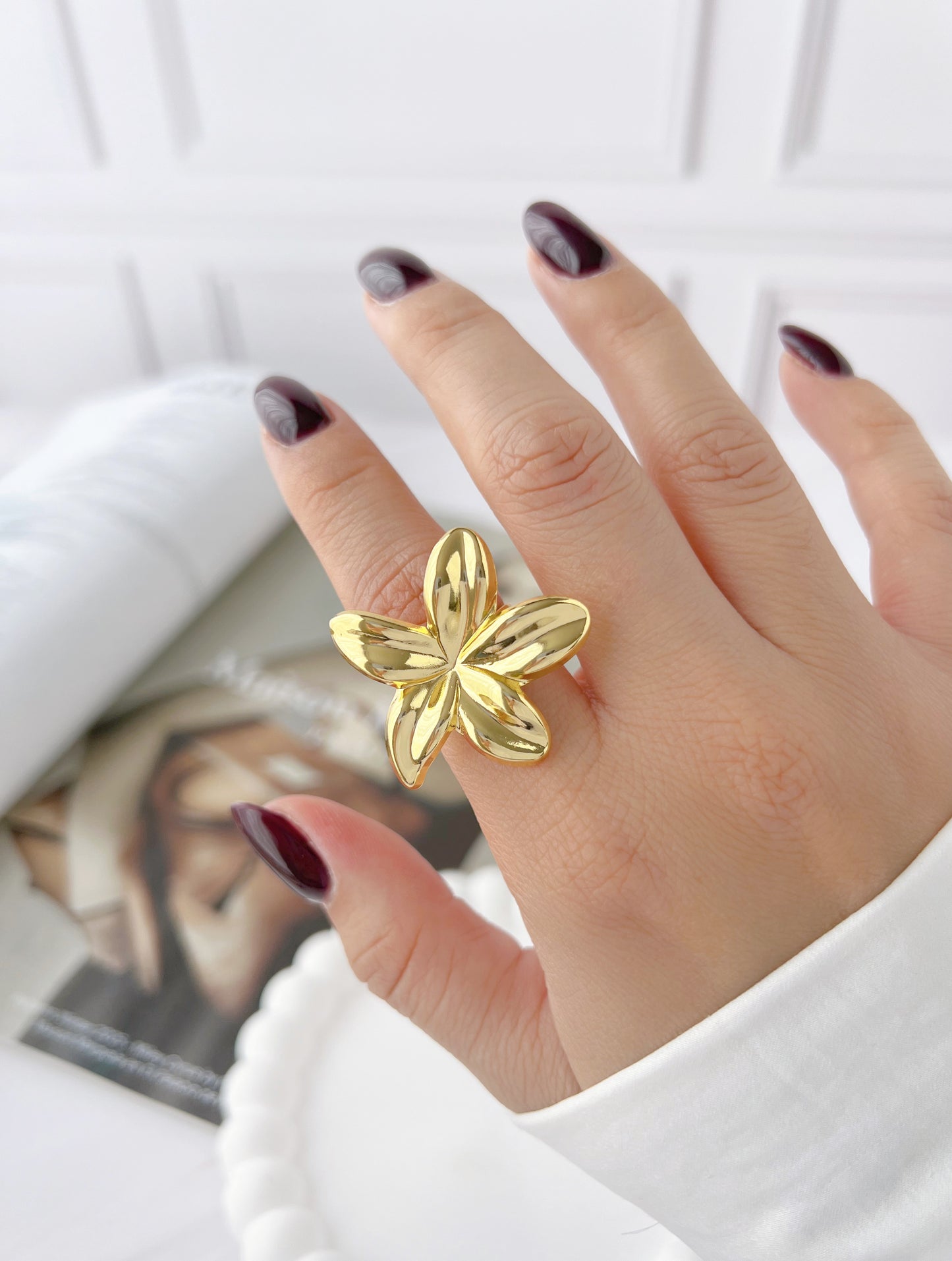 Anillo Flor Chunky