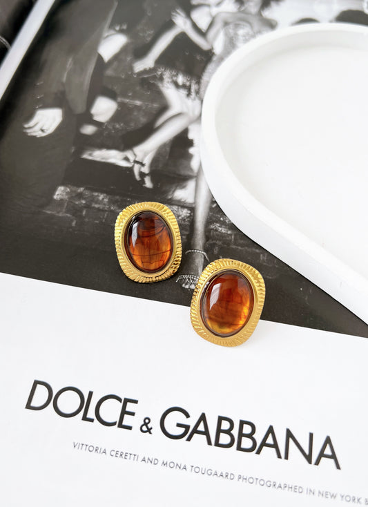 Aretes Piedra Resina
