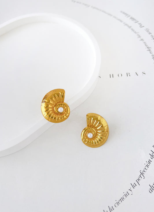 Arete Caracol con Perla