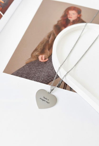 Collar Corazón Personalizado (imagen y/o texto)