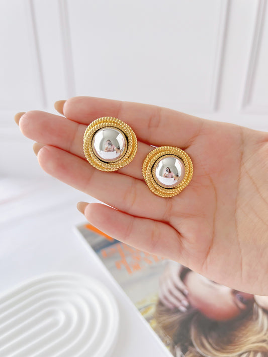 Aretes Esfera Bicolor