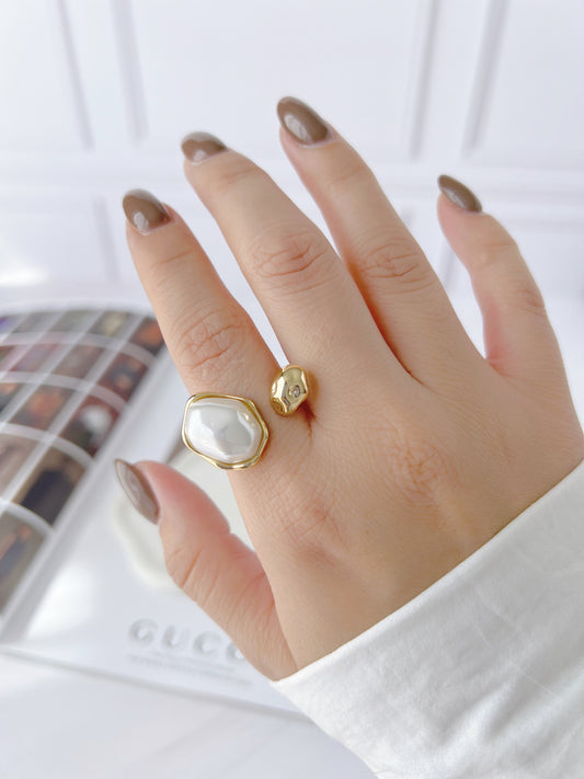 Anillo Perla Irregular