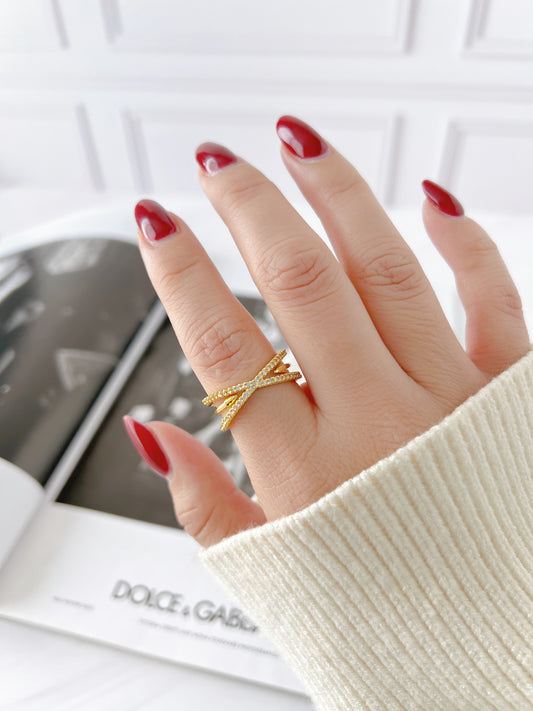 Anillo Cruzado Zirconia