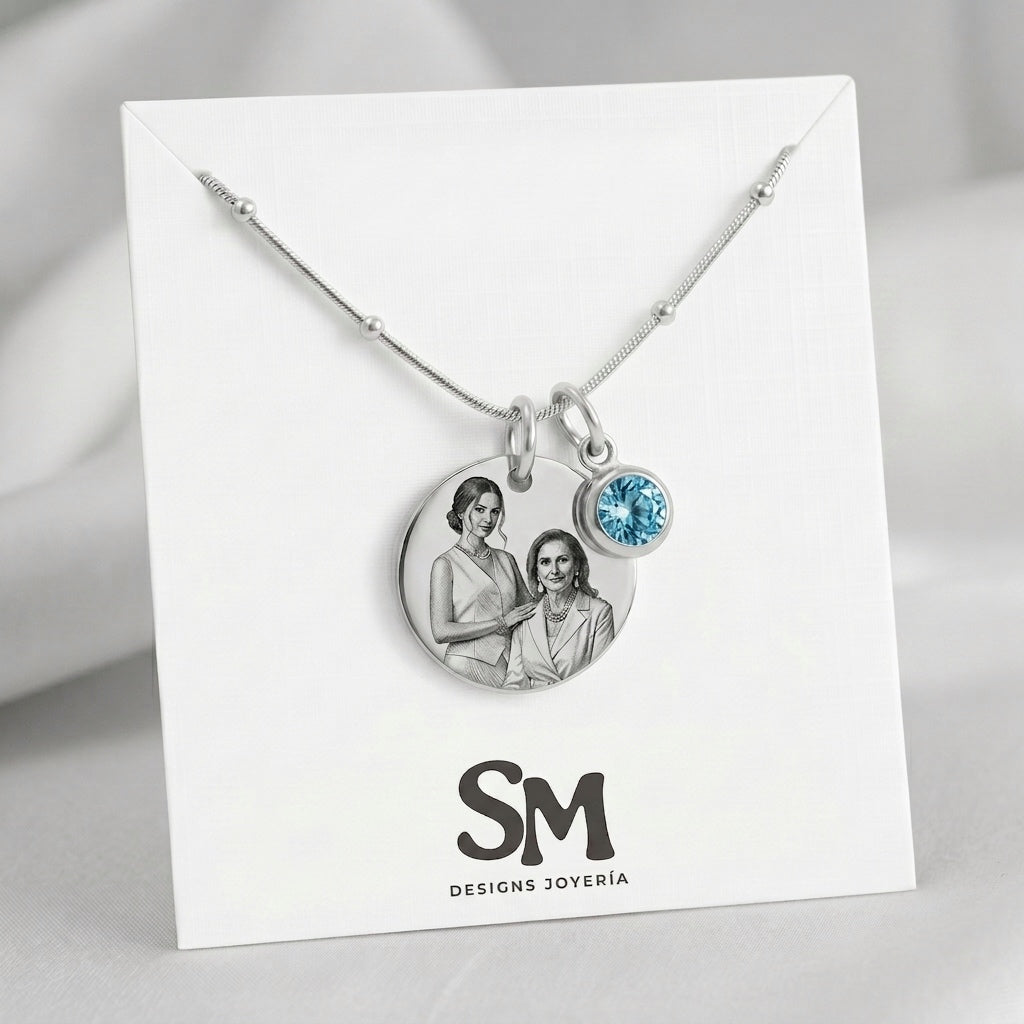 Collar Circular con Zirconia