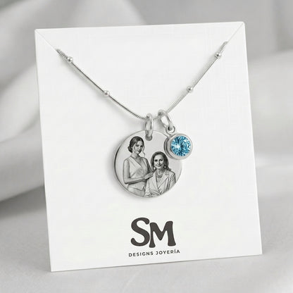 Collar Circular con Zirconia
