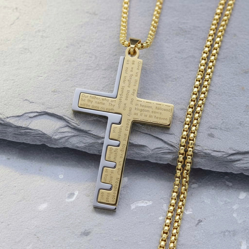 Collar Cruz con Oración