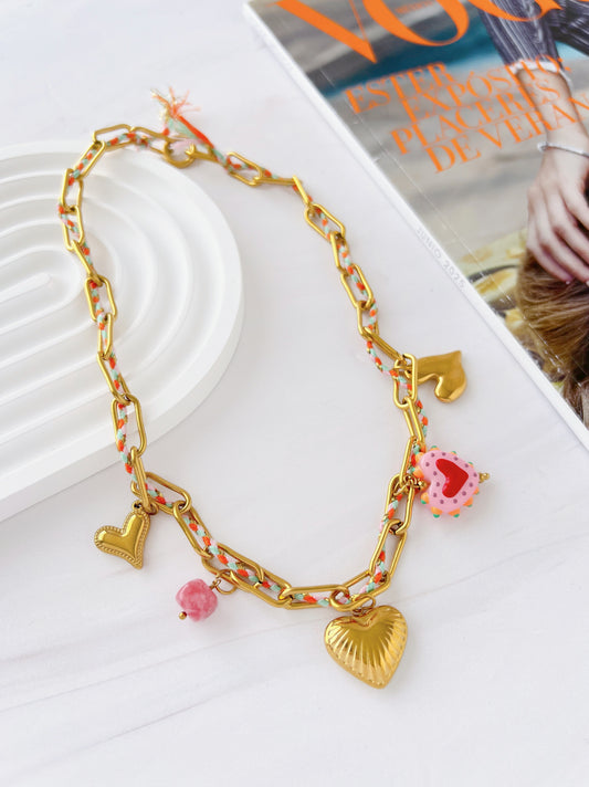 Collar Combinado Cadena e Hilo