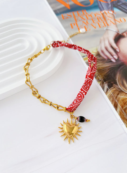 Pulsera Combinada Bandana y Cadena