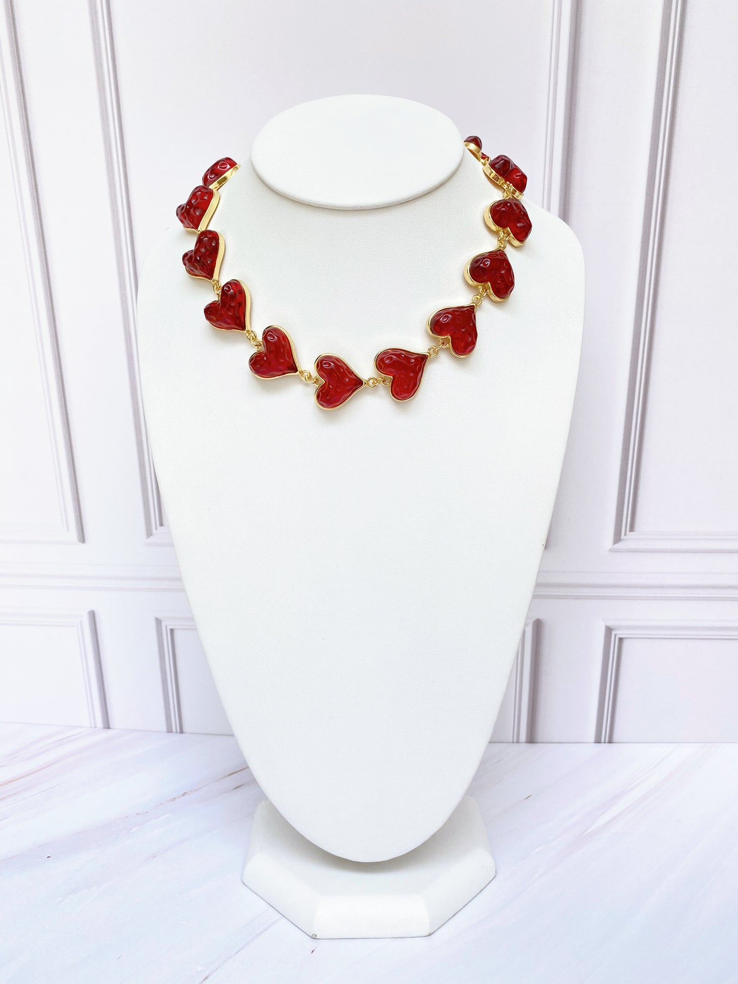 Collar Corazones Chunky