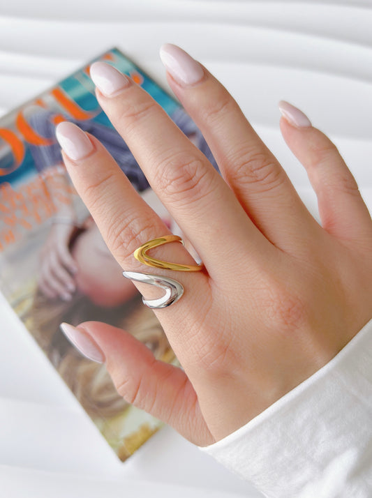 Anillo Zigzag Bicolor
