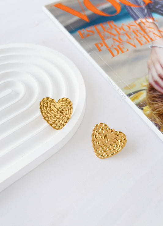 Aretes Corazón Irregular