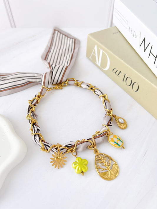 Collar Combinado Bandana y Cadena