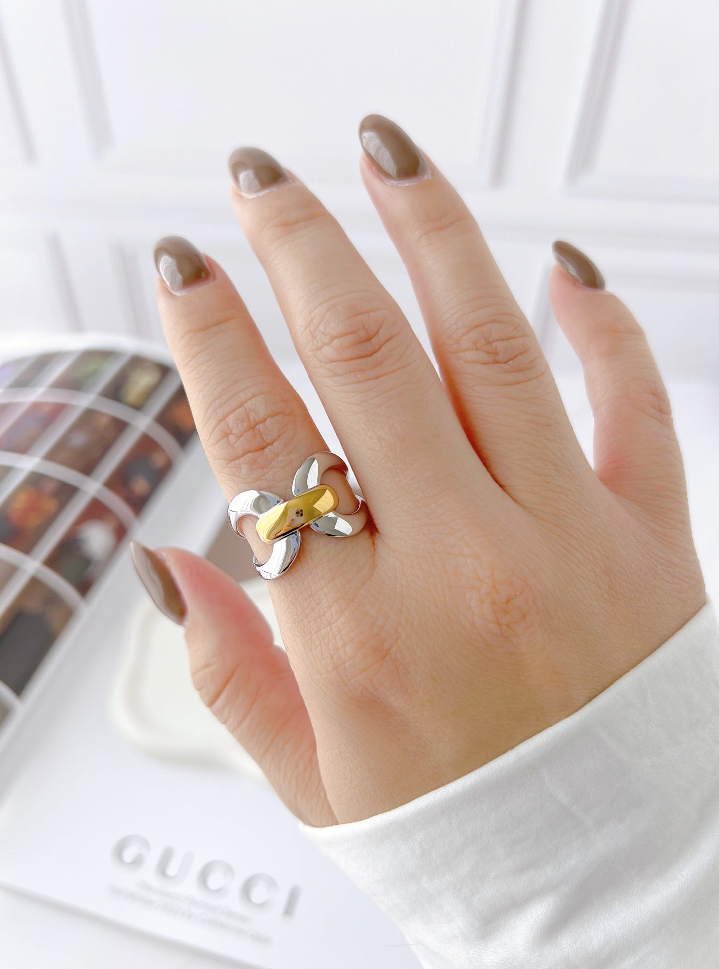 Anillo Cinturón Bicolor