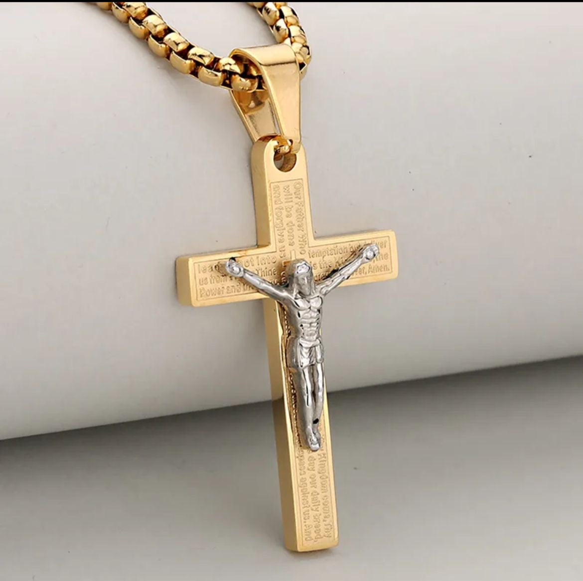 Cadena Cristo Bicolor