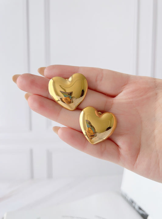 Aretes Corazón Chunky