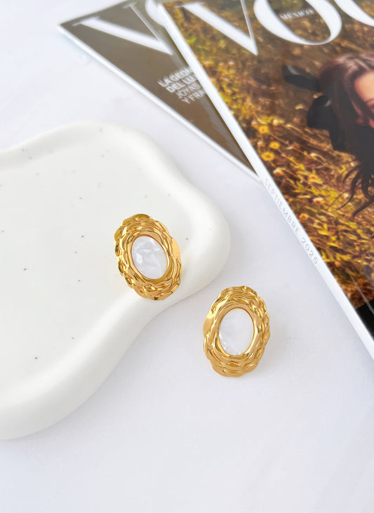 Aretes Óvalo Irregular