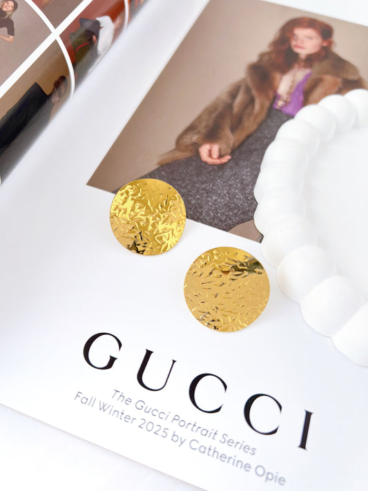 Aretes Círculo Marmoleado