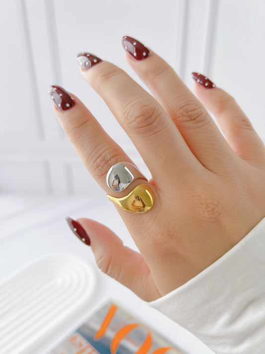 Anillo Gotas Bicolor