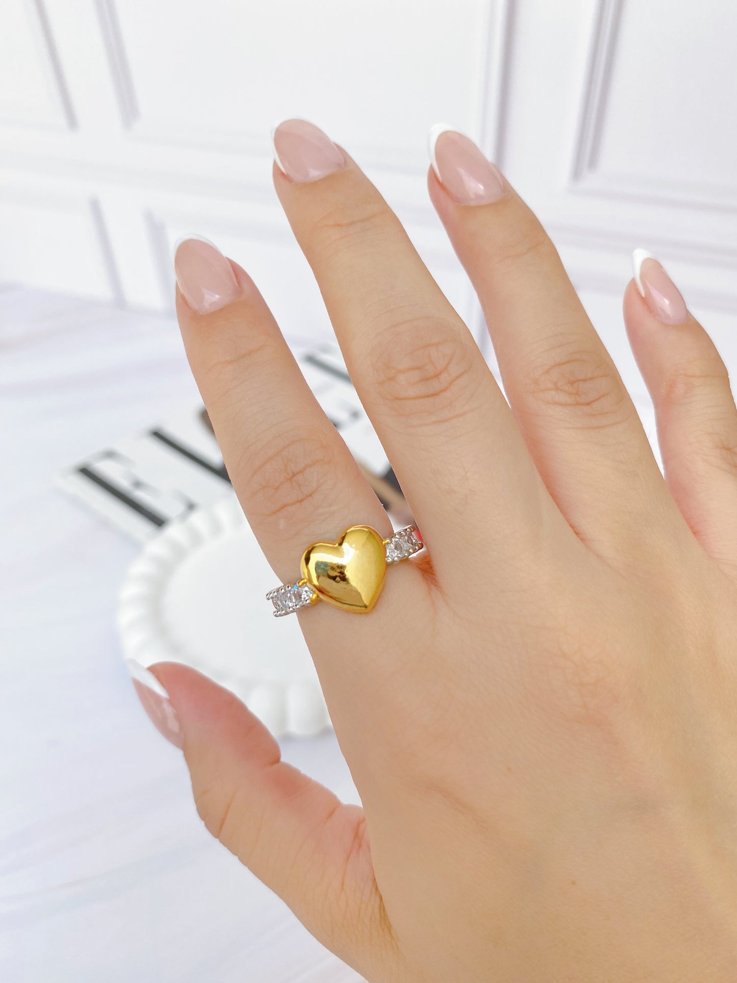 Anillo Baguette Bicolor