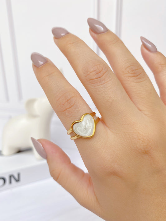 Anillo Corazón Esmaltado