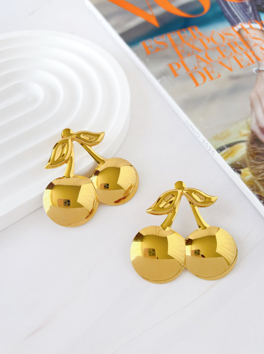 Aretes Cereza Súper Chunky
